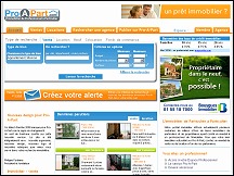 Aperu du site Pro-a-part - portail immobilier, petites annonces immobilires