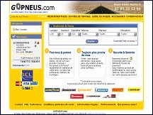 Aperu du site GoPneus.com - vente en ligne de pneus neufs  prix discount
