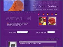 Aper�u du site Couleur Indigo - artisanat indien, vente de meubles et objets anciens