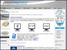 Aperu du site Webcreatique - cration de site internet CMS