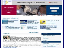 Aperçu du site Ministère délégué à la Recherche