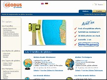 Aperu du site Geodus - vente de de globes terrestres et mappemonde