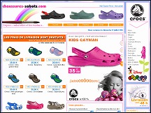Aperu du site Chaussures-Sabots.com - vente de chaussures sabots Crocs, sandales Crocs