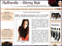 Aperçu du site Authentic Rémy Hair - tissages et mèches de cheveux naturels indiens