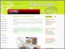 Aperu du site Pate-a-Crepe.info - recettes simple et faciles de ptes a crpes et gaufres