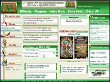Aperçu du site JFB - billards, flippers