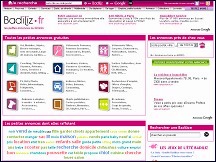 Aperu du site Badiliz - petites annonces gratuites au fminin
