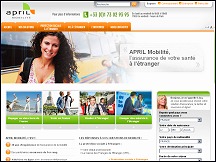 Aperu du site April Mobilit - assurance sant pour expatris, assurance voyages