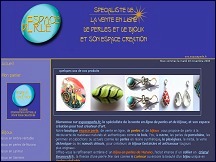 Aperu du site Espace Perle - vente de bijoux, spcialiste de la vente de perles