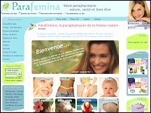 Aperu du site ParaFemina - produits de parapharmacie pour femmes