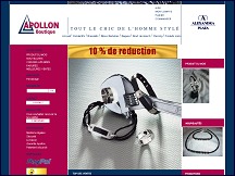 Aper�u du site Apollon Boutique - bijoux et accessores de mode pour hommes