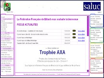 Aperçu du site Fédération Française de Billard