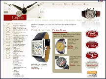 Aperu du site Eurpile - vente de de montres de marque en ligne