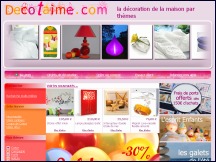 Aperçu du site Decotaime - boutique de décoration, objets de décoration classés par thèmes