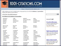 Aperçu du site 1001-Citations.com - dictionaire de citations et proverbes