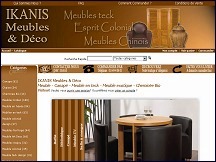 Aperu du site IKANIS Meubles & Dco, le spcialiste du meuble en teck
