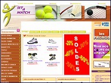 Aperçu du site Set&Match - spécialiste de matériel de tennis, badminton et squash