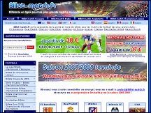 Aperu du site Billet-Match - la vente en ligne de billets pour les matchs de football