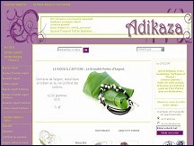 Aperu du site Adikaza - bijoux en argent, bijoux fantaisie et argent