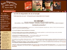 Aperu du site Petite Dgustation - kits d'apprentissage  la dgustation de vin