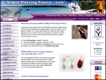 Aperu du site Bijoux Piercing France - bijoux pour tous les piercings
