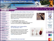 Aper�u du site Bijoux Piercing France - bijoux pour tous les piercings