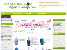 Aperu du site PlaneteBag.com - vente de bagagerie et maroquinerie