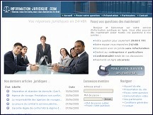 Aperçu du site Information Juridique - conseil juridique en ligne