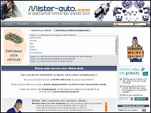 Aperu du site Mister Auto - pices dtaches auto aux prix discount