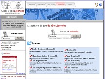 Aperçu du site Association Légendes : annuaire du jeu de rôles