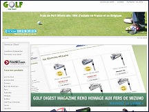 Aperçu du site Golf Store - vente de matériel pour jouer au golf