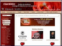 Aperu du site Bijoux Maeli - bijouterie horlogerie en ligne