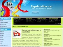 Aperu du site Expatriation.com - informations et conseils sur l'expatriation