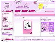 Aperu du site Adolita - bijoux et accessoires de mode pour les jeunes filles