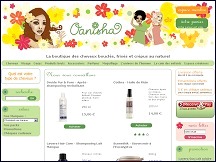 Aper�u du site Oanisha - cosm�tiques bio et naturels pour cheveux boucl�s, fris�s et cr�pus