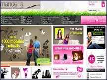 Aperu du site Mandellia - boutique de stickers et objets personnaliss