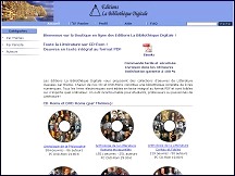 Aperu du site Boutique en ligne des Editions La Bibliothque Digitale