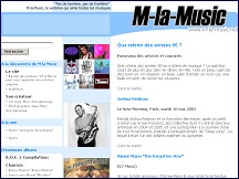 Aperçu du site M-la-music - webzine musical