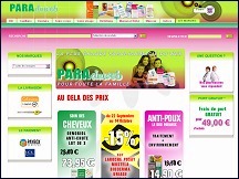 Aper�u du site Paraduweb.com - la parapharmacie � prix discount