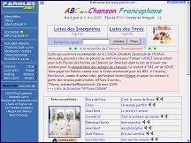 Aperu du site Paroles.net - paroles de chansons francophones