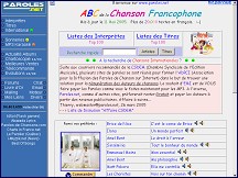 Aper�u du site Paroles.net - paroles de chansons francophones