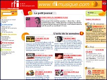 Aperçu du site RFI musique