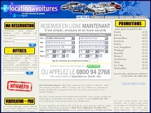 Aper�u du site eLocationdeVoitures - location de voitures � bas prix