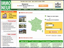 Aperu du site Immoneuf - guide de l'immobilier neuf en France