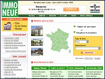 Aper�u du site Immoneuf - guide de l'immobilier neuf en France