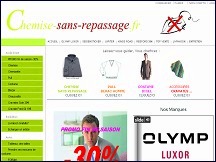 Aper�u du site Chemise-sans-repassage.fr - chemises sans repassage pour hommes