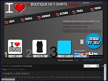 Aperçu du site T-Shirt Store - boutique de t-shirts I LOVE