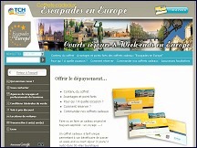 Aperçu du site Escapades en Europe - coffrets cadeaux voyages et séjours en Europe