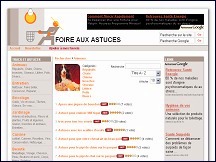 Aper�u du site Foire aux Astuces - trucs et astuces pour simplifier la vie quotidienne