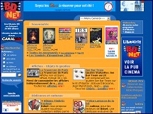 Aperu du site BDnet.com, 1re librairie de bandes dessines sur Internet